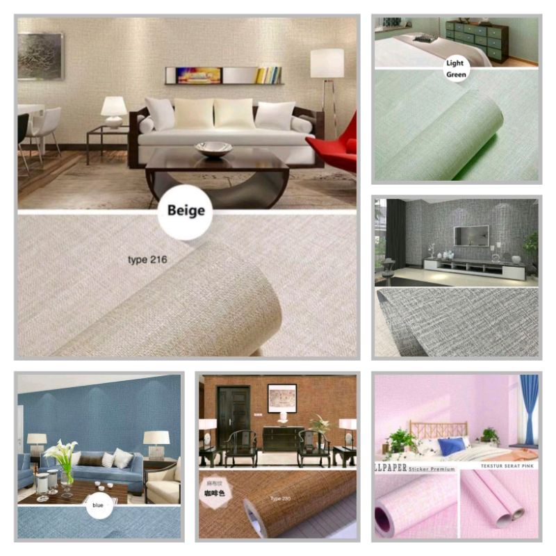 wallpaper sticker wallpaper dinding motif serat kain elegant