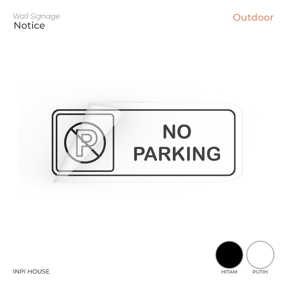 stiker dilarang parking - no parking area sticker - stiker dinding - dilarang parkir