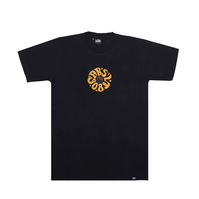 308 ABSLT KAOS CIRCLE YELOW PLAY HITAM