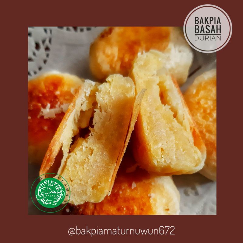 Bakpia Basah Matur Nuwun Jogja Rasa Durian Asli kemasan vakum isi 21 biji