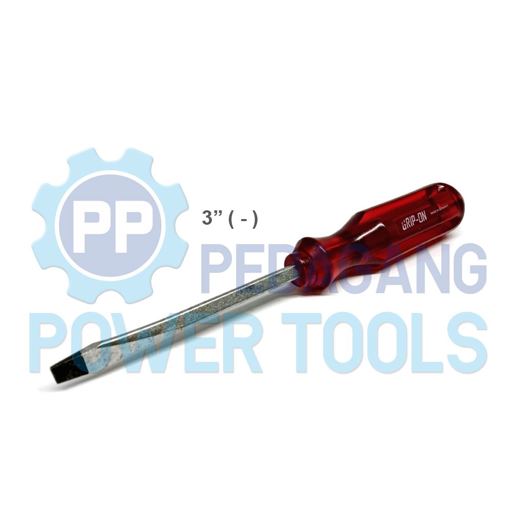 GRIP ON OBENG TEMBUS 3 INCH MINUS KETOK GO THRU IMPACT SCREWDRIVER