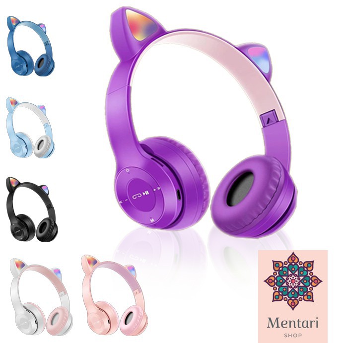 HEADPHONE BANDO Y47 BLUETOOTH KUCING