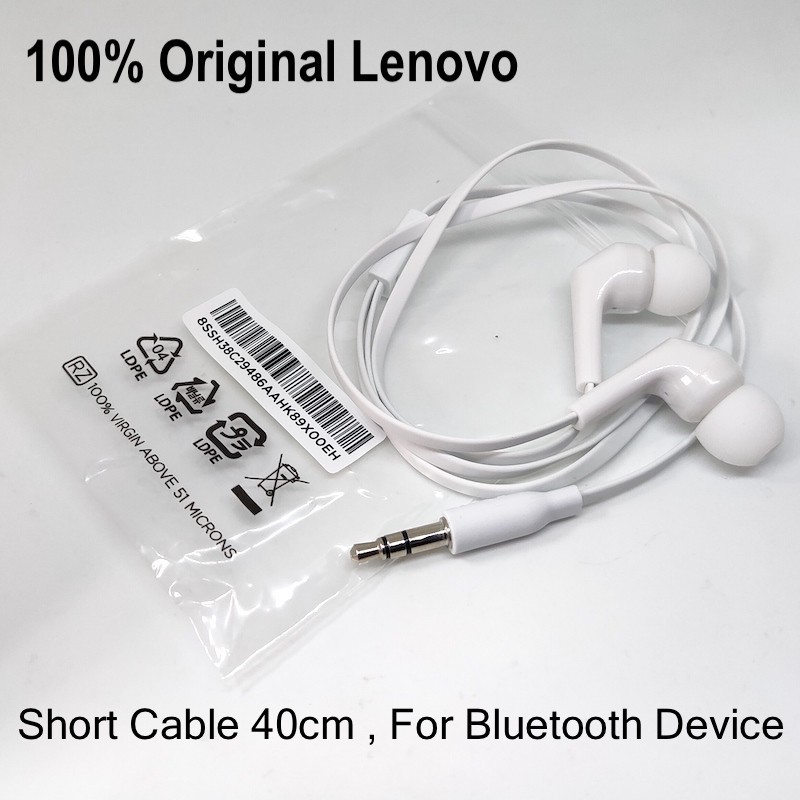 Lenovo 45cm Short Cable Earphone For Bluetooth Device Pengganti MH755