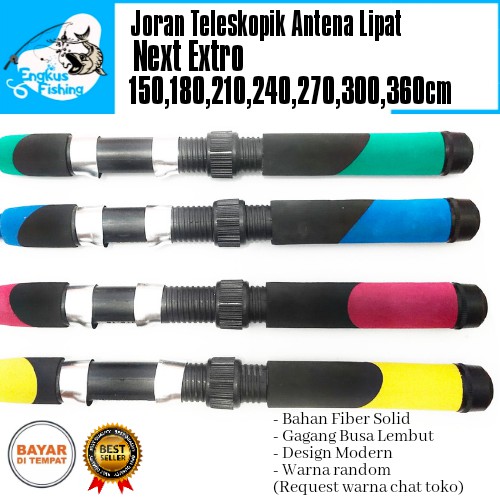 Joran Teleskopik Antena Lipat Extro/ miyabi 150cm-360cm Kuat &amp; Murah - Engkus Fishing