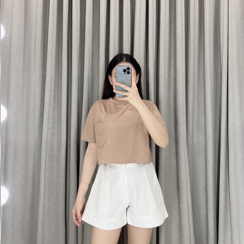 Nora pocket crop | Crop top | Atasan wanita crop