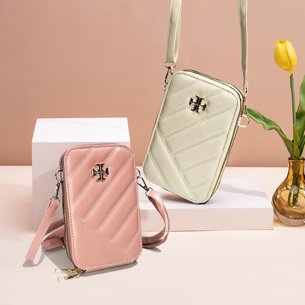 Sling phone cewek Tas Wanita shoulder bag Tali panjang Kulit Sintetis Remaja Kekinian Tas hp &amp; tas dompet wanita