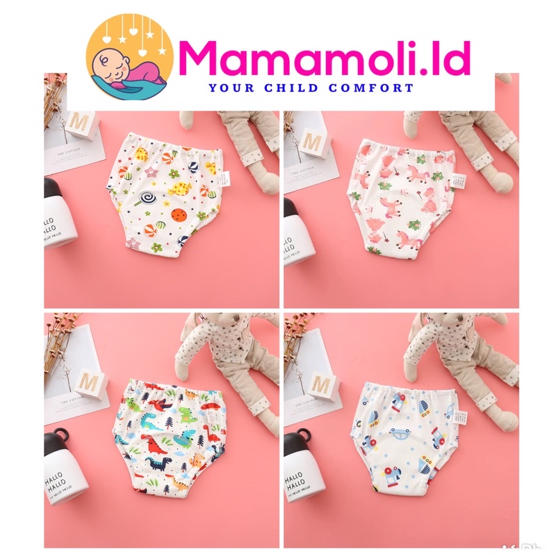 6 Layer Celana Dalam Tatur  Popok Cloth Diaper Clodi Training Pants Pipis Bayi/ Latihan  Pipis Anak Bayi/ Baby Toilet Training Pants / Celana Ngompol Anak