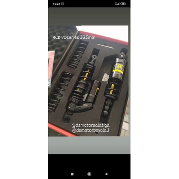 shock sekok shockbreaker RCB VD series VDseries 335mm dobel click blackgold black gold Vseries VSser