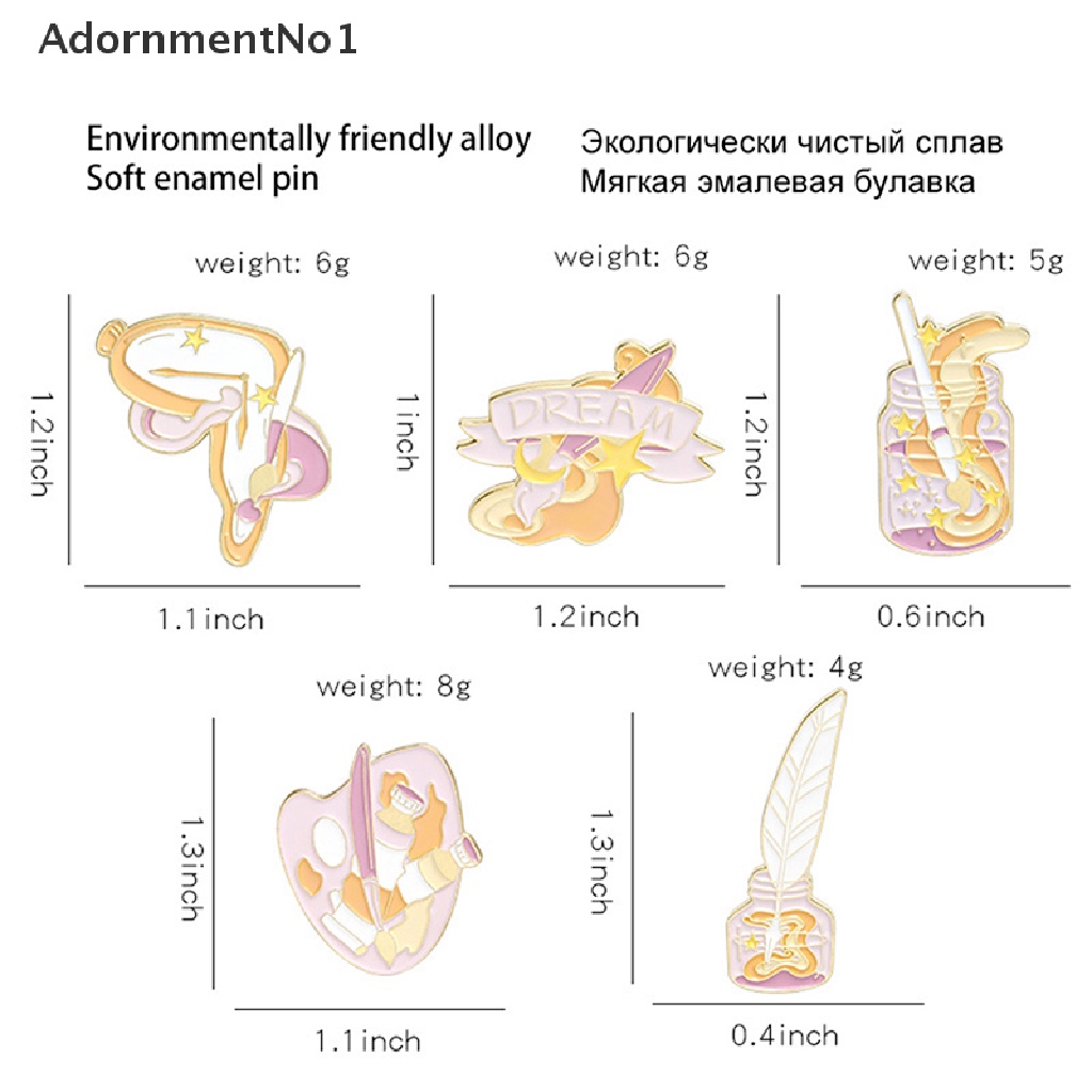 (AdornmentNo1) Bros / pin enamel Bentuk Kartun Papan Tulis Untuk Aksesoris Pakaian / Tas / Topi