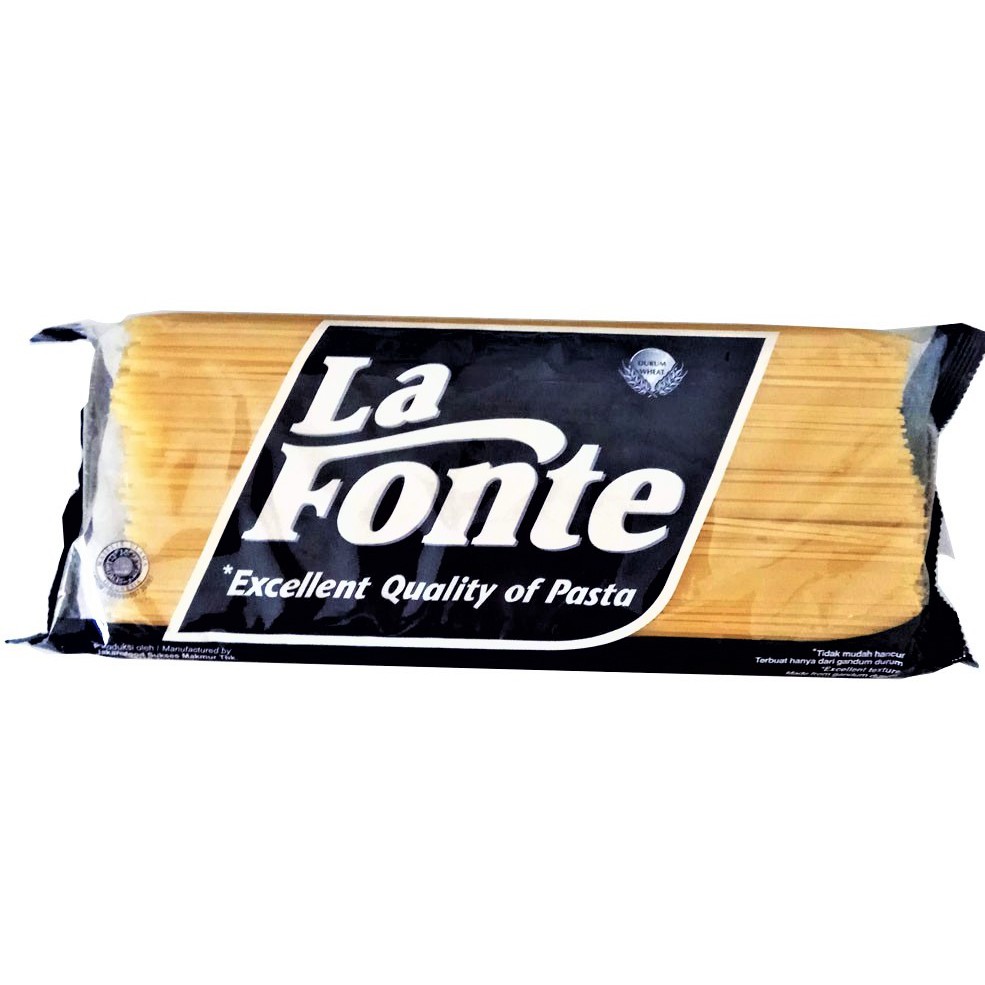 

SPAGHETI PASTA INSTANT SPAGETI INSTAN LA FONTE 1000 GR PASTA INSTAN