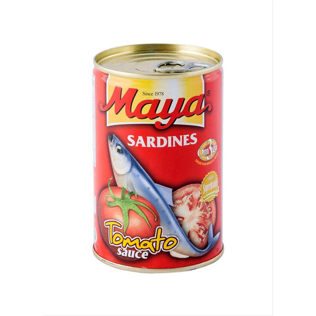 

Sarden Maya (Sardines) Saus Tomat 155gr(kecil) 425gr(besar)