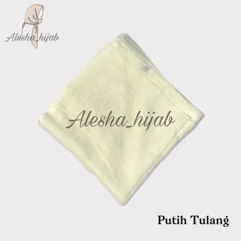 Segi Empat Paris | Jilbab Paris | Hijab Paris | Kerudung Paris Polos Premium-Putih tulang