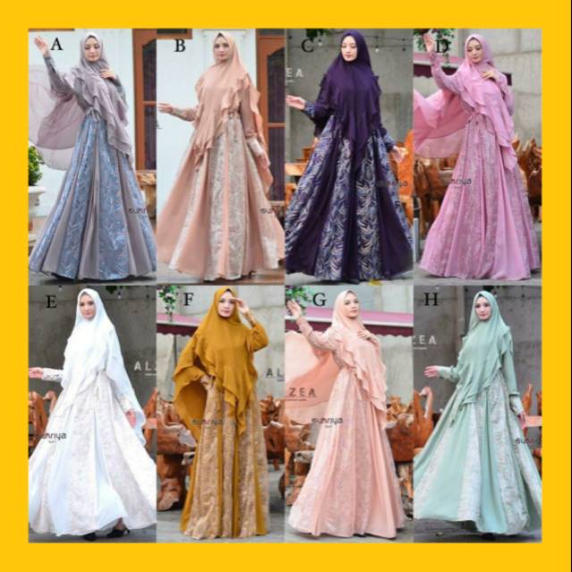 Gamis syari alzea by sukriya gamis syari premium quality