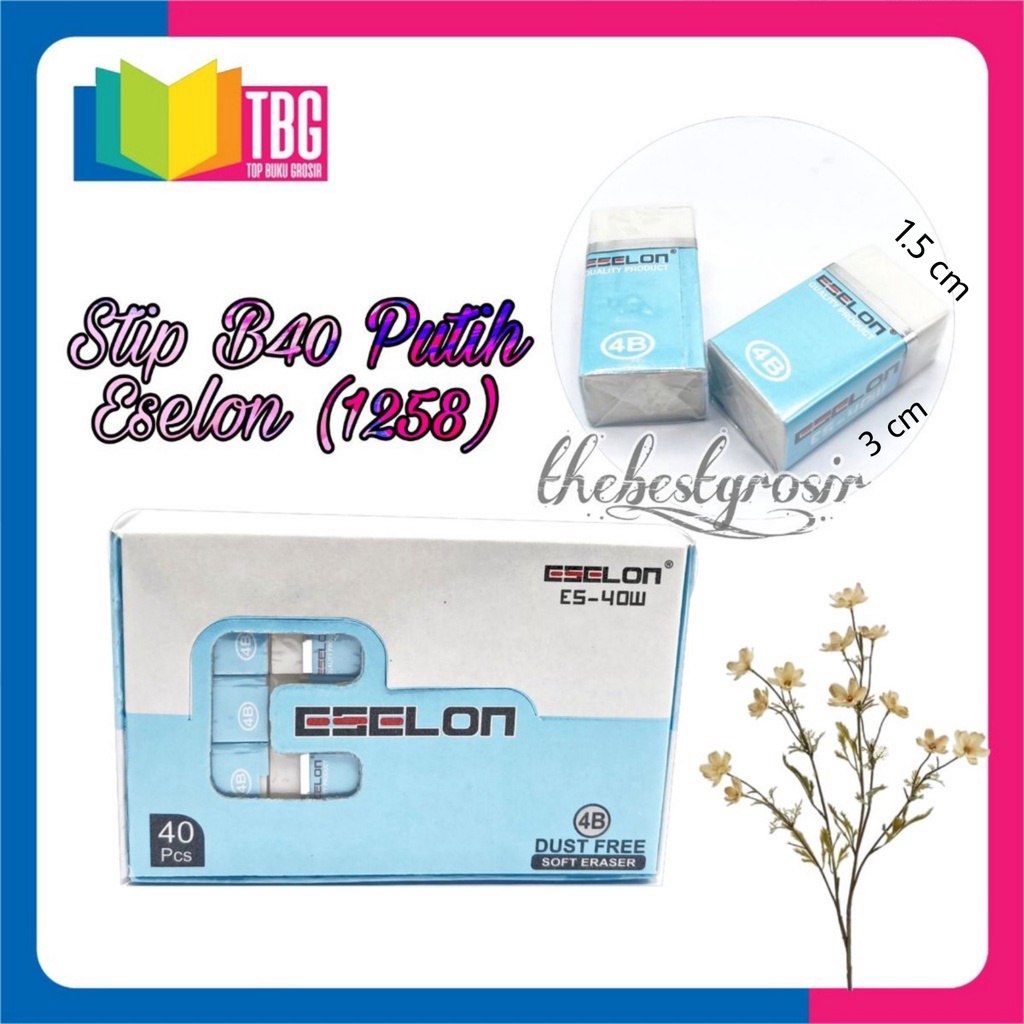 

1 PCS STIP PUTIH KECIL ESELON / PENGHAPUS B40 PUTIH ESELON / ERASER (R-1258)