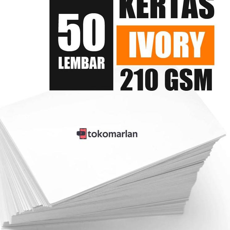 

Dijamin Miring harga.. Kertas Ivory 50 Lembar / Undangan / Kartu Nama / Box Kemasan 210 GSM F4 A4 Ja