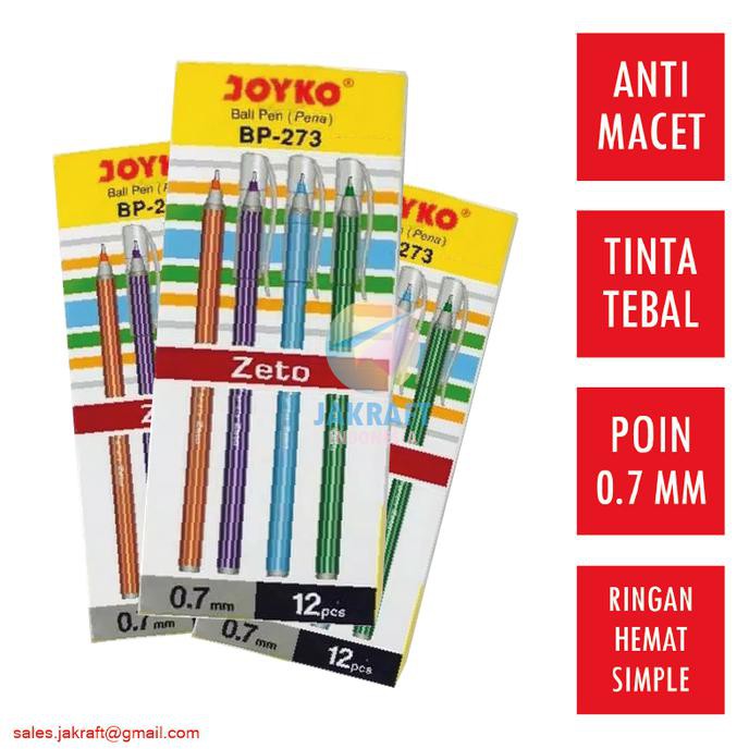 

Pulpen Bolpen Ballpoint Pen JOYKO BP-273 ZETO (Hitam) 0.7 mm Murah