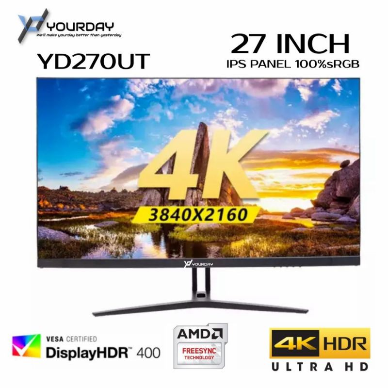 Yourday YD270UT Monitor LED IPS 4K HDR 27 INCH RGB