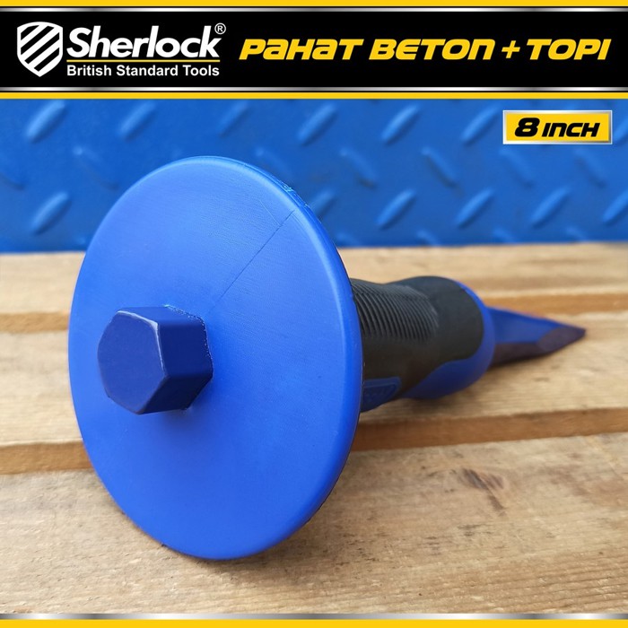 Pahat Batu Beton Topi Cold Chisel / Sherlock Betel Baja 8 inch