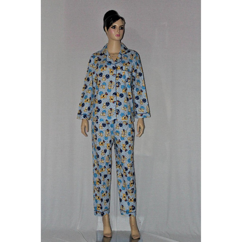 RECOMMENDED BAJU TIDUR COUPLE MOM N KIDS BEAR N BALL LGN PJG CLN PJG BLUE RECOMMENDED