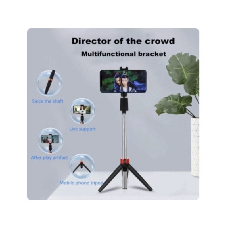 Tongsis + Tripod Y9 Bluetooth Shutter Universal Android &amp; Ios - Tongsis +tripod Y9 Bluetooth -