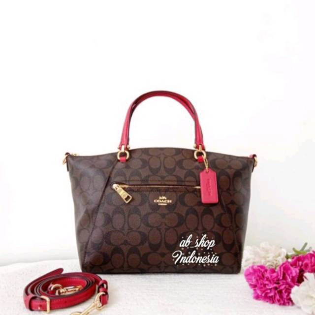 Tas Wanita Coach F79998 Prairie Sign Brown True Red