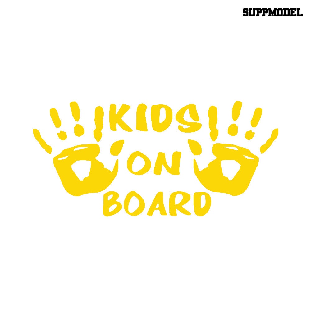 Stiker Reflektif Motif Tulisan Kids on Board Untuk Dekorasi Mobil