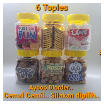 

Coklat Lebaran - Paket Parcel Lebaran Anak 6Toples - Parcel Coklat Yupi - Parcel Toples