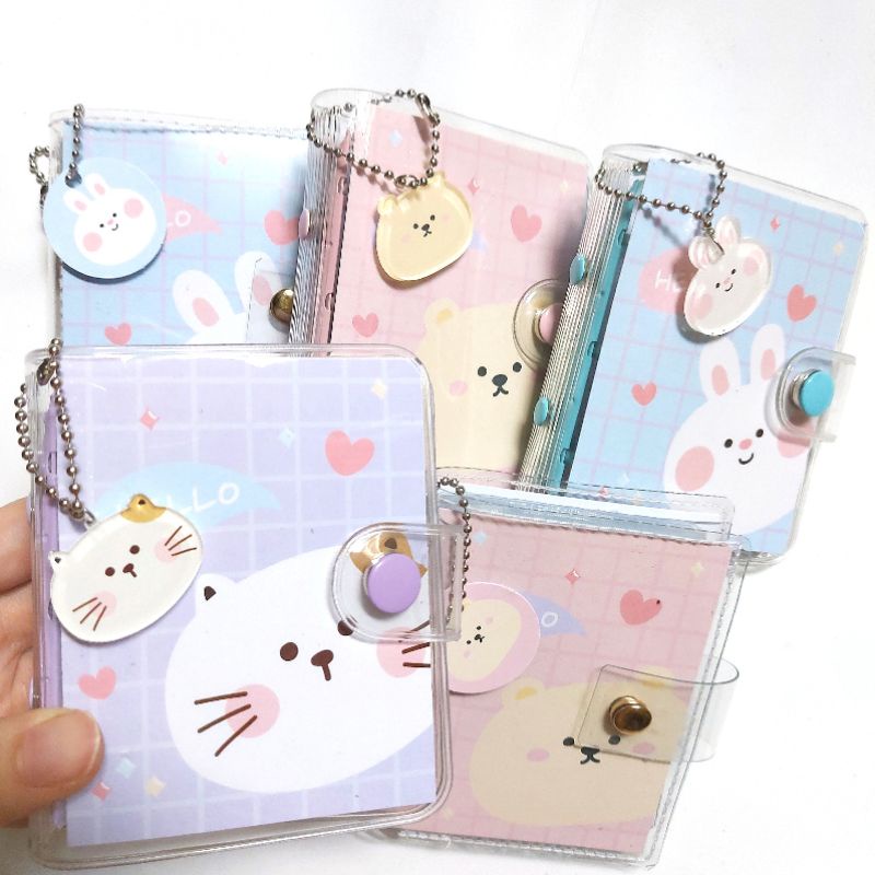 BINDER CASE PHOTOCARD BOOK CASE KPOP PHOTOCARD BINDER NOTES MINI CUTE BUNNYBEAR
