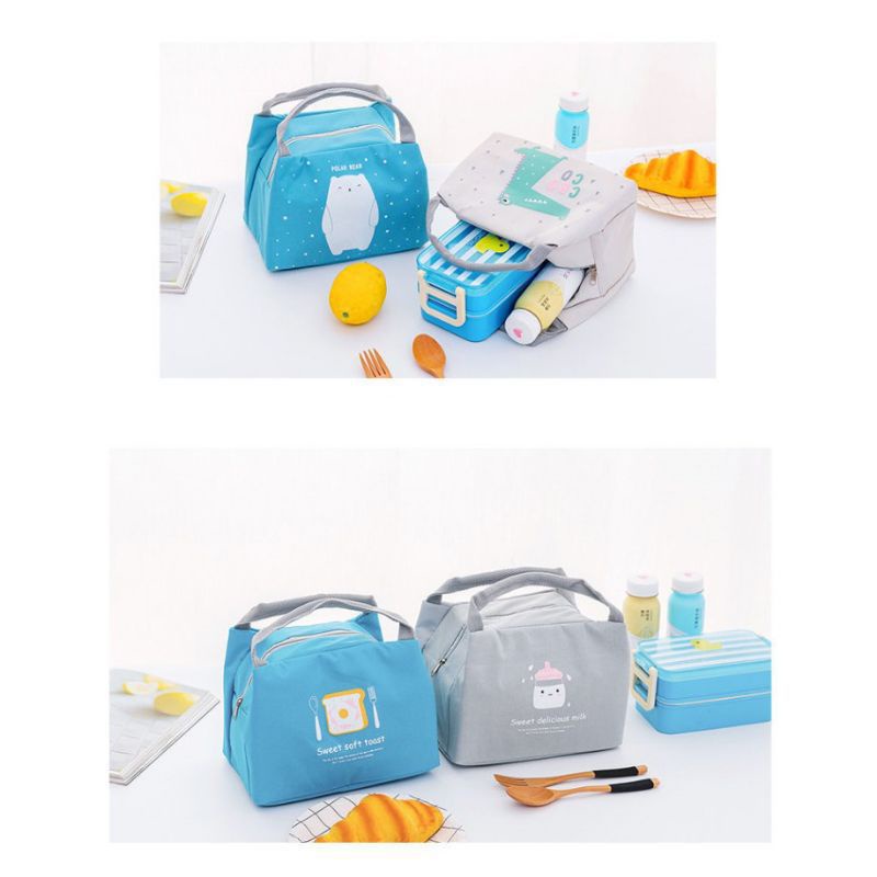 TAS BEKAL KARAKTER LUNCH BAG COOLER TAS BEKAL ALUMINIUM MOTIF