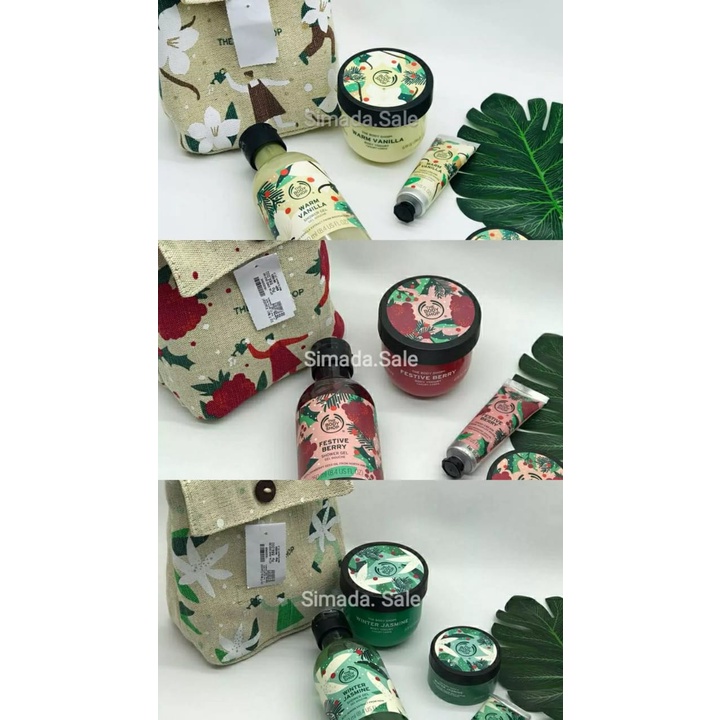 The Body Shop Gift Limited Edition Bag (Warm Vanilla/WInter Jasmine/Festive Berry)