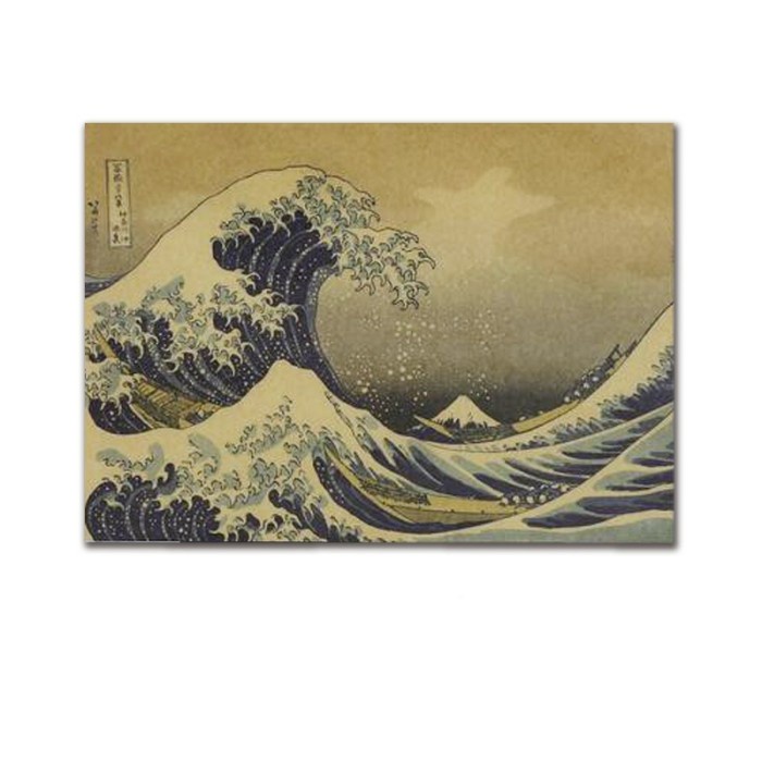 Poster Hiasan Dinding Kamar Aestetic / Wall Decor Aesthetic (Lukisan Ombak Jepang, Great Wave off Ka