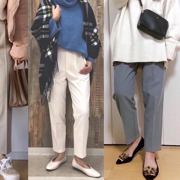 ☄ GU Uniqlo Flannel Highwaist Pants ➥