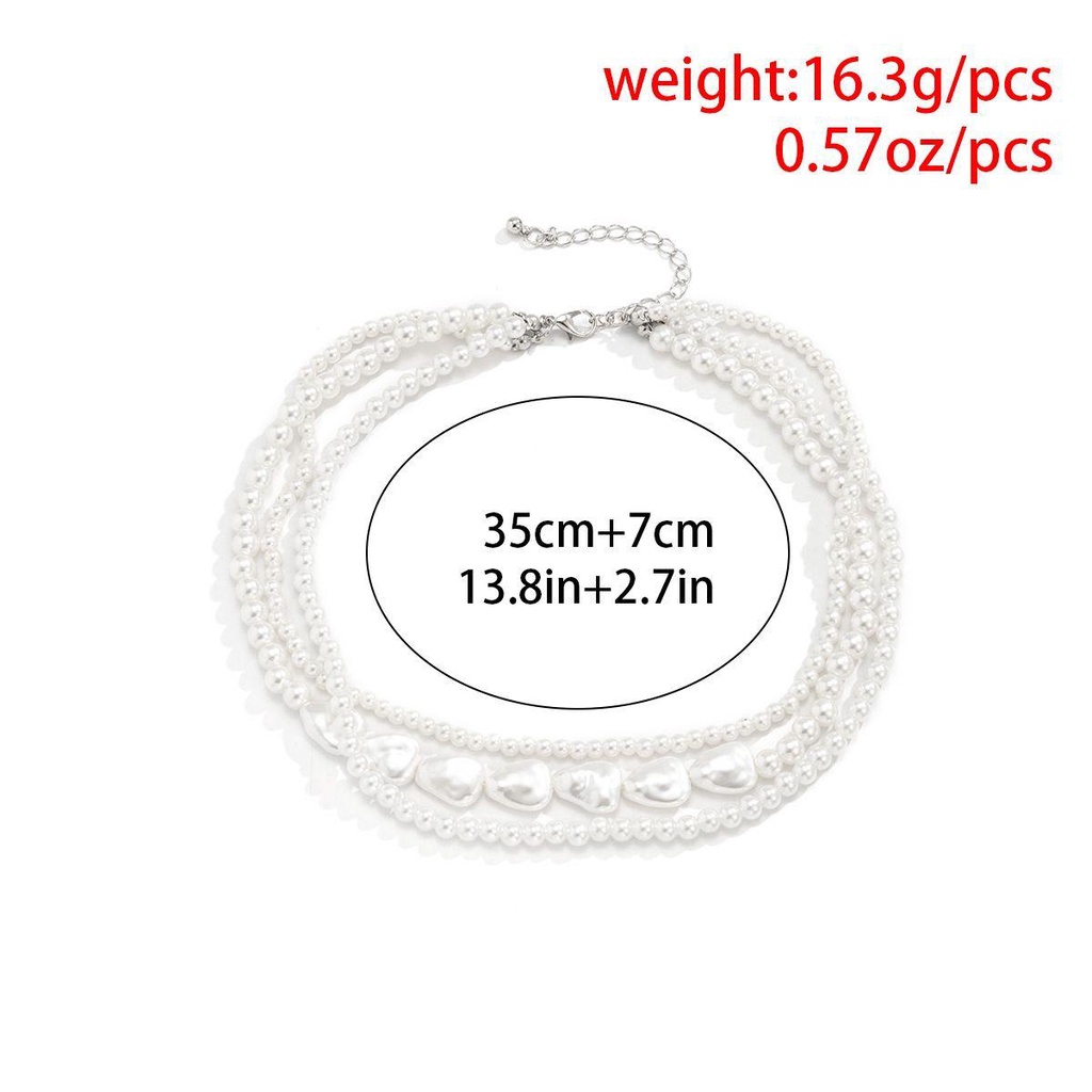 Mxbeauty Baroque Mutiara Kalung Mewah Fashion All-match Perhiasan Aksesoris Sweater Rantai Alloy Wanita Necklace