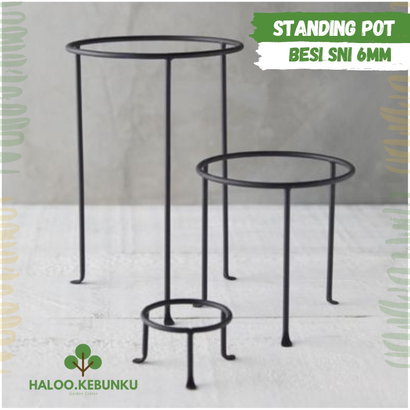 1 Paket Rak Pot Bunga bahan besi kokoh hiasan