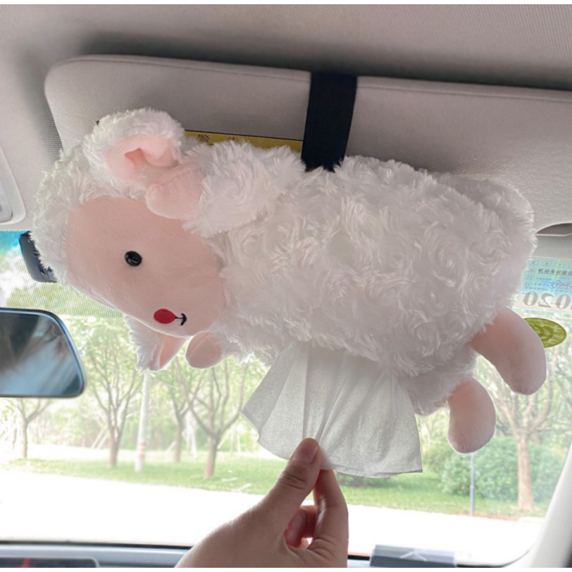 NEW SHEEP Kotak Tempat Sarung Tisu Gantung Belakang Jok Mobil Arm Rest Tissue Holder