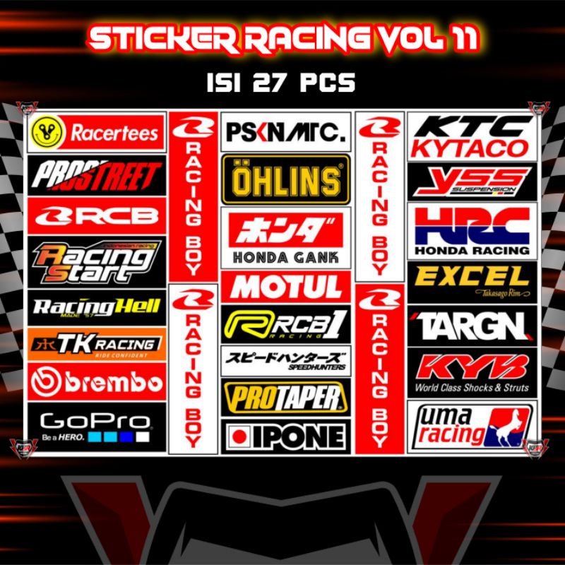 Stiker Racing pack Hologram Stiker Sponsor Stiker Helm Stiker Motor Sticker Motor