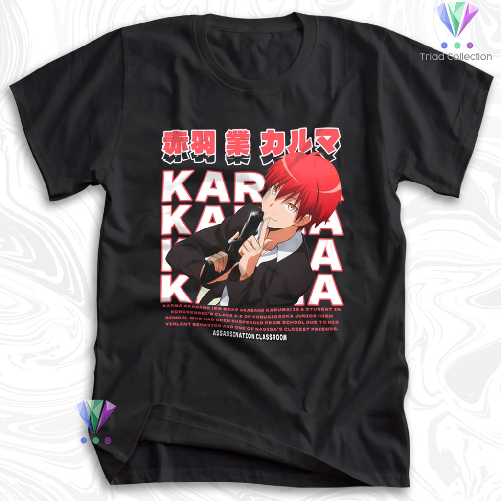 Tshirt Baju Kaos Distro KARMA AKABANE / Kaos Distro Pria Wanita