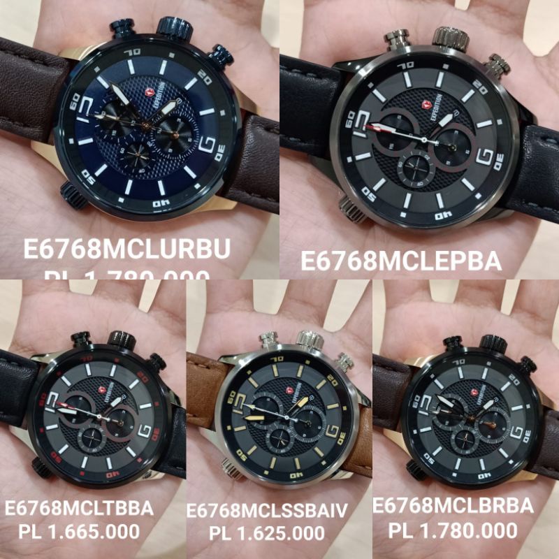 Jam Pria Expedition E 6768 MC Original || E6768 Leather