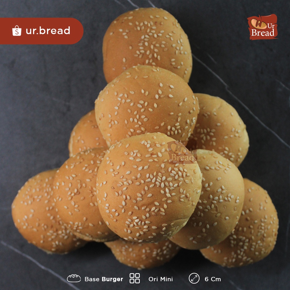 Roti Burger Original 6cm isi 10 | Base Burger 6cm Original