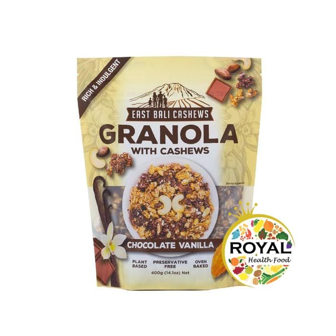 

Jual East Bali Cashews Granola Choco Vanilla 400Gr Cashew