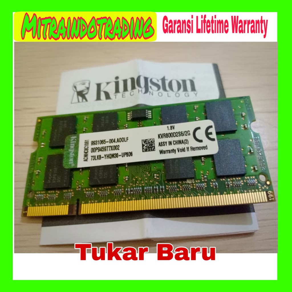 RAM KINGSTON SODIMM DDR2 2GB PC6400