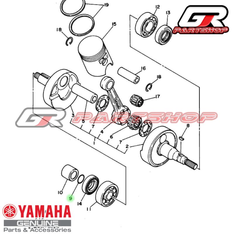 o ring kruk as f1zr rx king forceone ori ygp original yamaha fizr fiz f1z r rxking rx-king crankshaft bandul oring