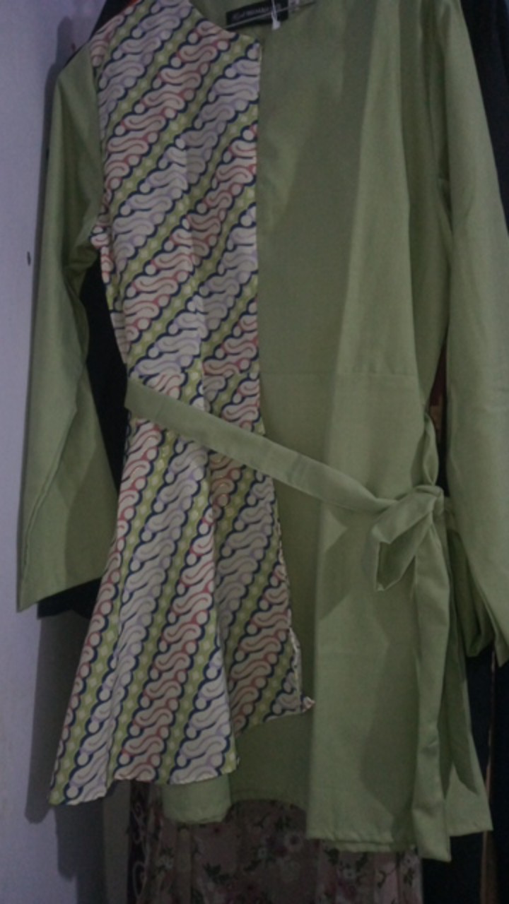 Free Cepol ( Kunciran Motif )masker &  Goodie Bag Hmi - Valen Tunik Batik By Hijab Mamah Icis