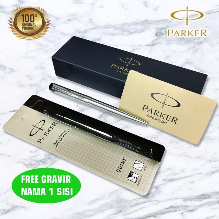 

Pena | Paket 1 Klik : 1 Pcs Parker Vector Stainless Steel Ballpoint + Refill Kualitas Terbaik