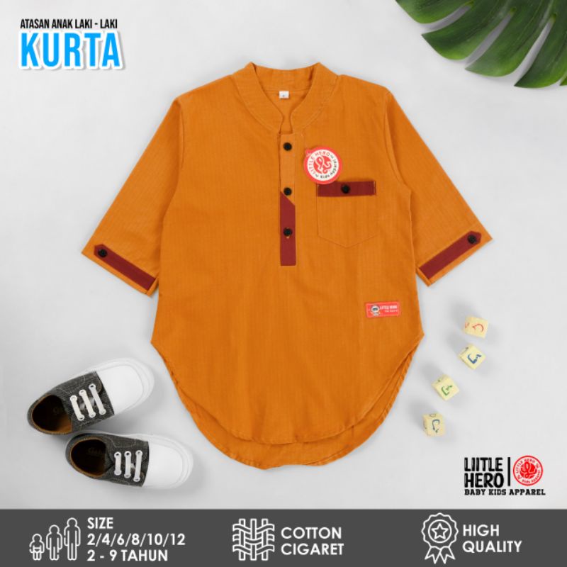 Terlaris !! Kemeja Kurta Anak 2-9 Tahun High Quality