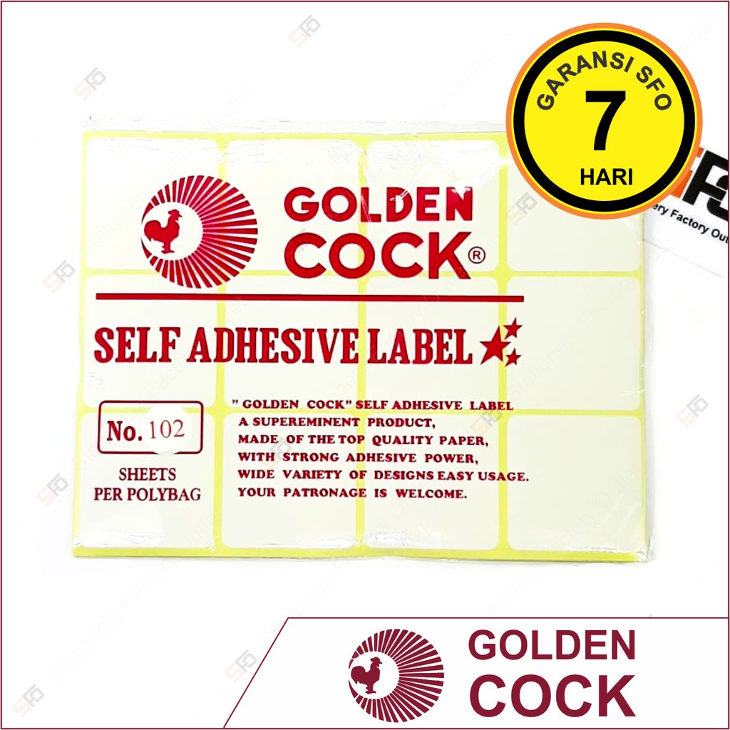 

Label Sticker Golden Cock 102 (50x50mm)