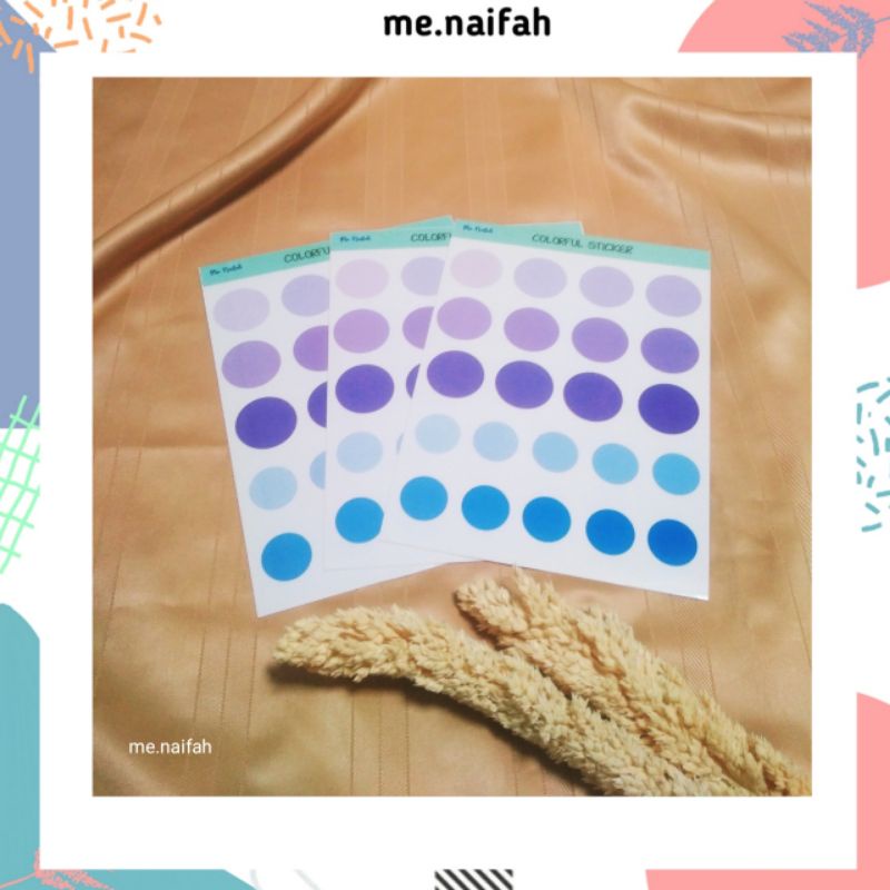 

DOTTED COLORFUL STICKER - PURPLE & BLUE