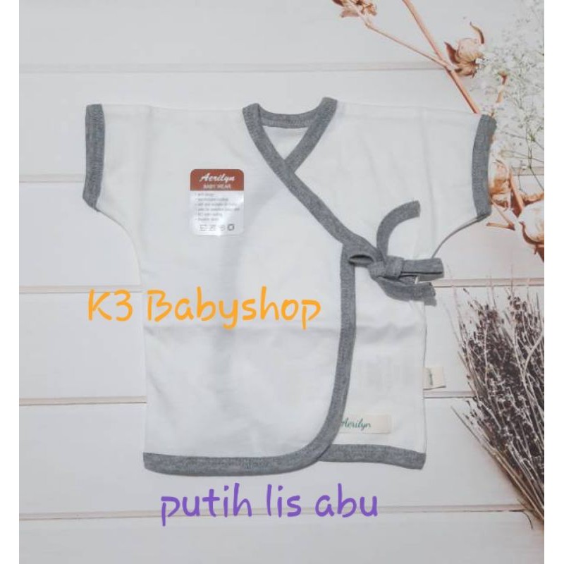 Kimono Pendek Aerilyn Putih Khaki Coklat abu navy baju bayi piyama anak SNI