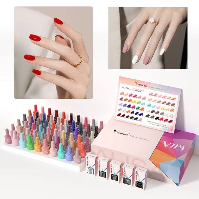 1 set 60 Warna Kutek Gel Polish / Gel Nail Polish 7.5ml Venalisa / Kutek UV Gel Venalisa