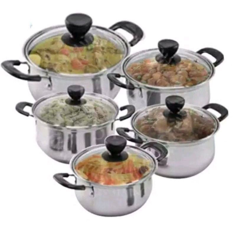 PANCI SET TUTUP KACA 10 PCS / PANCI KUAH STAINLESS / PANCI PRASMANAN